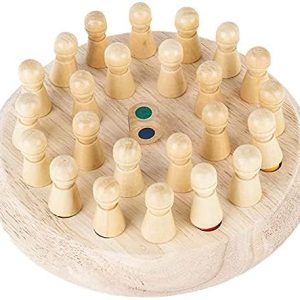 WireScorts Wooden Memory Match Stick Chess Game, BLOWEST Colorful Memory Chess, Funny Block Board Game, Early Educational Toy, Brain Training Games for Kids