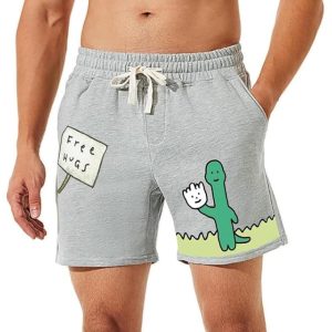 hotfits Men's Casual Cotton All Season Soft Feel Fabric Printed Boxer Shorts,Workout Shorts, Elastic Waist Running Shorts with 2 Side Pockets - Pack of 1