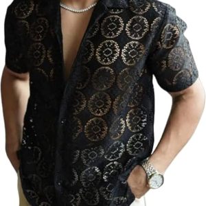 Wear a net Shirt Over a Contrasting t-Shirt or Tank top for a Stylish Layered Look