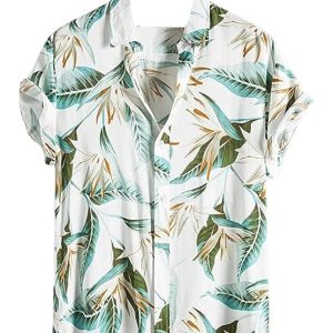 Leriya Fashion Men's Casual Rayon Shirt – Button Down Summer Shirts for Men | Stylish Printed| Short Sleeve | Trendy (Available in Plus Size and Combo Pack of 2)