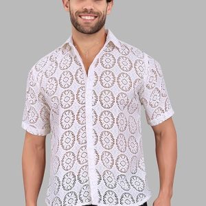 Wear a net Shirt Over a Contrasting t-Shirt or Tank top for a Stylish Layered Look.